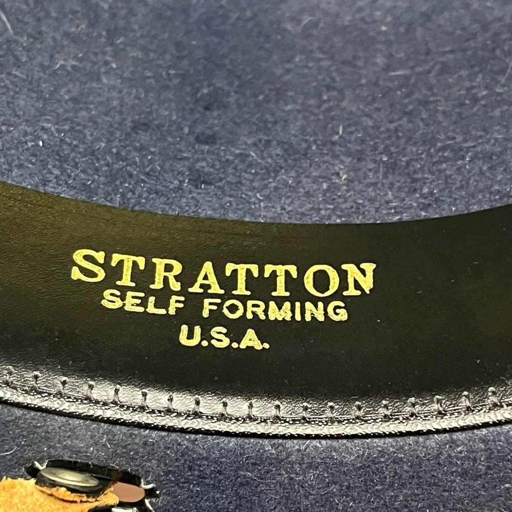 Stratton Campaign Style Felt Hat in Navy Silver Tassel Accent Size 7 - Picture 8 of 11